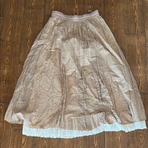 Express Long Stripe Skirt Lace size xs